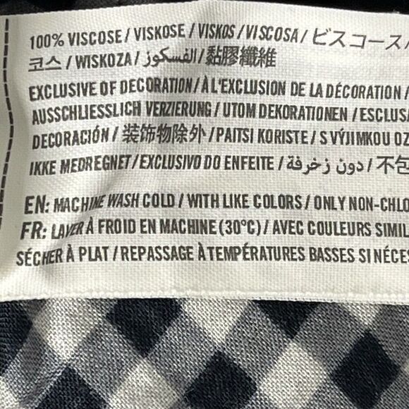 NWT Hollister Jumpsuit L 100% Viscose Strapless Pockets Cutout Black Gingham - Picture 8 of 10